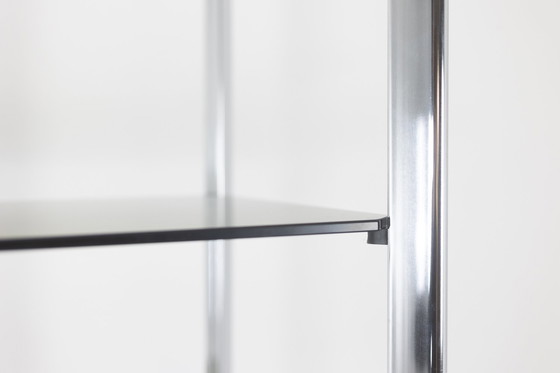 Image 1 of Pair of Shelves with 6 Shelves, Chromed Metal Frame, 1970s