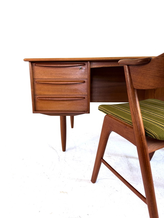Vintage Teakhouten Bureau, Svend Åge Madsen ‘60 – Wood, Brass (photo 13 of 15)