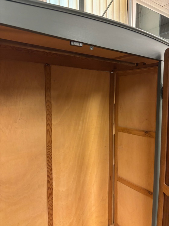 Vintage Brocante Wardrobe, Wood, Green (photo 10 of 11)