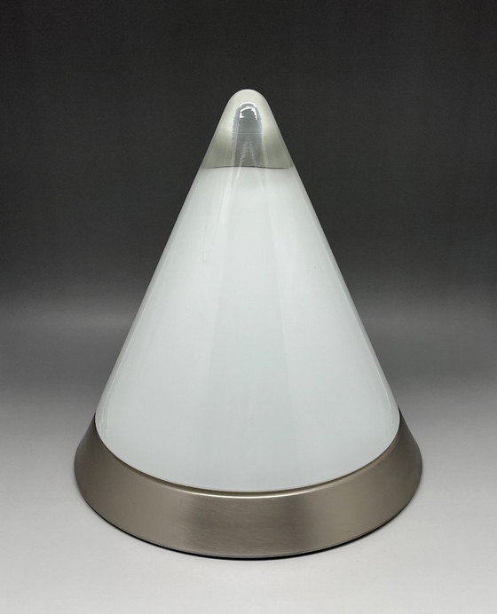 Image 1 of Lampada da soffitto Peill & Putzler “KIBO” (Modello 71333) – Germania, vetro opalino/trasparente, vintage