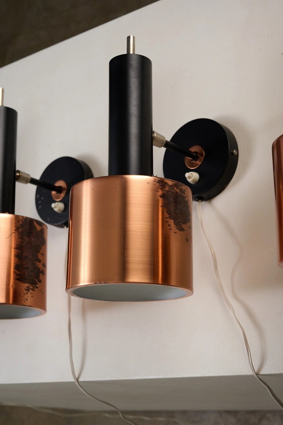 Copper and Black Metal Wall Sconce, Scandinavia – Wall lights, Scandinavian (photo 9 of 12)