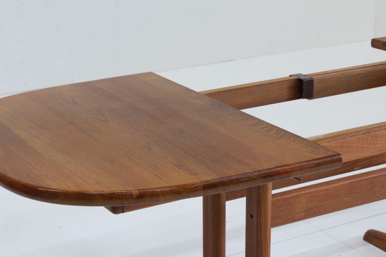 Image 1 of Vintage Danish Oval Extendable Dining Table Solid Teak Glostrup