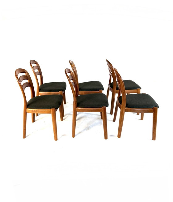 Image 1 of 6x sedie da sala da pranzo restaurate, Koefoeds Hornslet '80