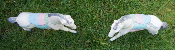 Image 1 of 2 Decoratieve Houten Paarden