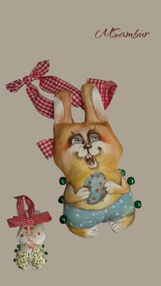 Angeli, coniglietti e gatti pasquali. Fatti a mano