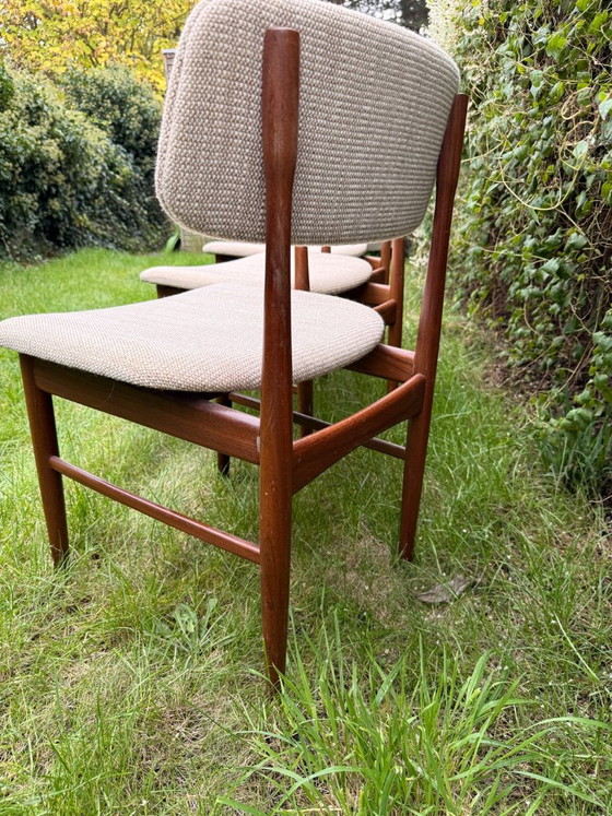 Set of 4 beautiful Mahjongg Holland Dining chairs, Textile, Multi Color (photo 3 of 5)