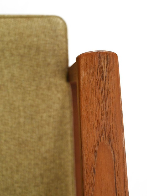 Image 1 of Coppia di poltrone danesi in teak con rivestimento verde