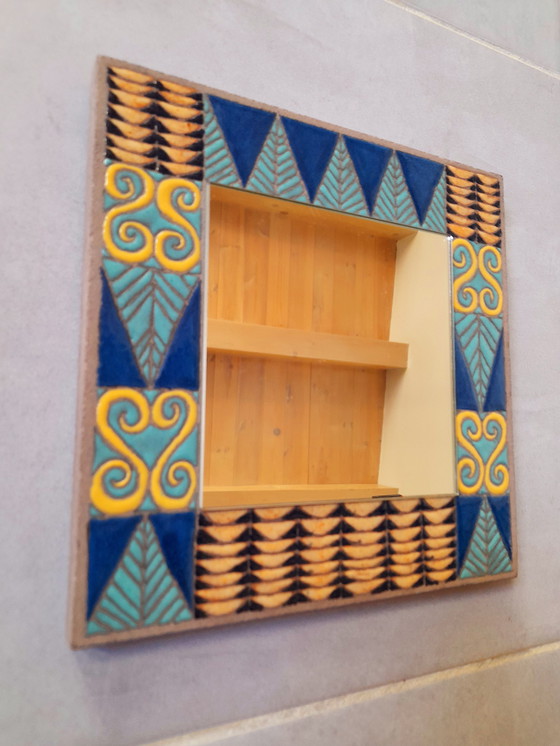 Image 1 of Enameled lava mirror