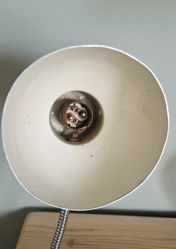 Image 1 of Industrial-style casserole-style lamp - Brushed aluminum - 1960s