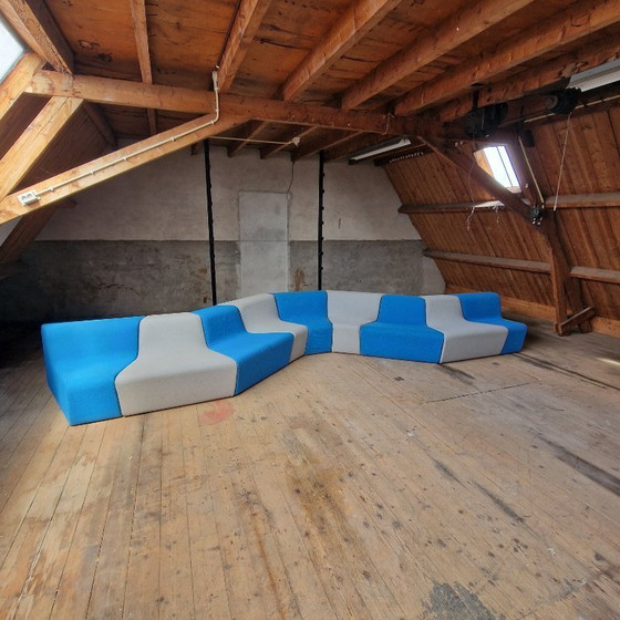 Image 1 of Large Modular Sectional Sofa with 9 Elements