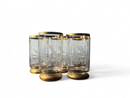 5er Set Napoleongläser aus den 50er Jahren