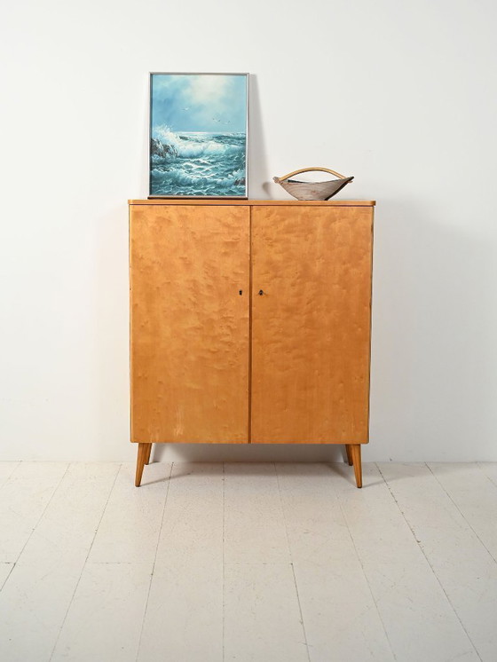 Image 1 of Vintage Scandinavian Birch Cabinet 1950s