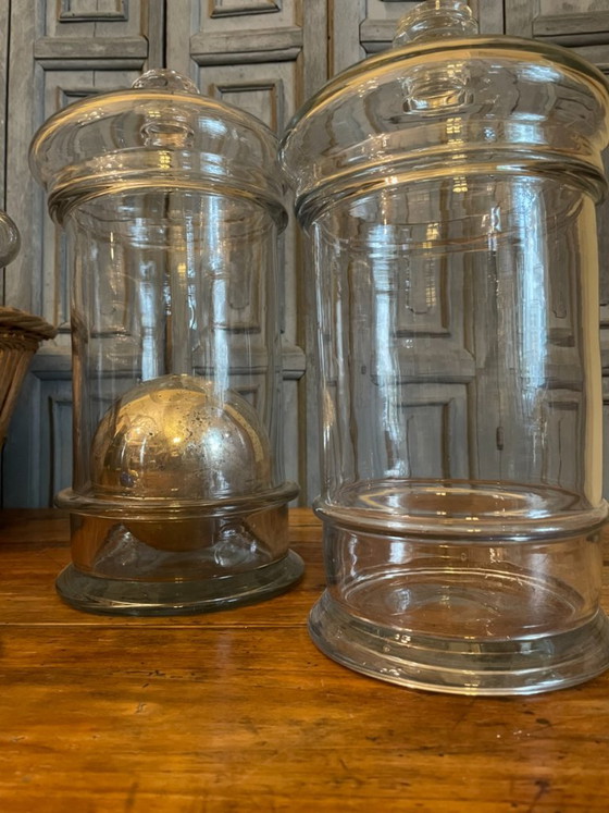 Lotto di 3 Barattoli per Caramelle Antichi Francesi del XIX Secolo – Oggetti decorativi, Vetro (photo 3 of 12)