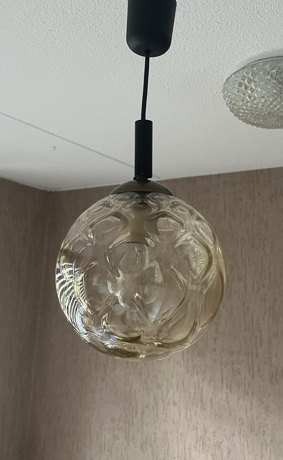 Image 1 of 2x lampade da soffitto a sfera in vetro vintage anni '70