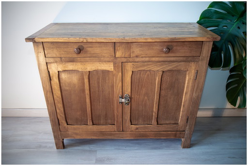 Buffet parisien ancien, Chêne clair brut