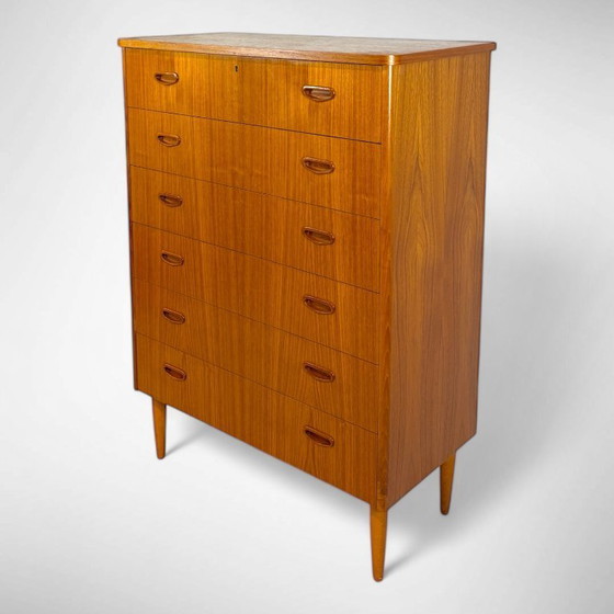 Image 1 of Commode vintage à 6 tiroirs de Suède