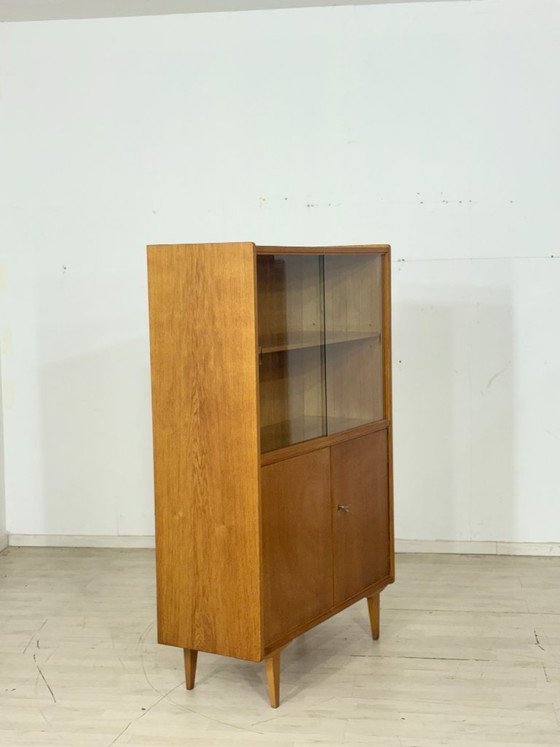 Image 1 of Vitrinekast / Boekenkast / Woonkamerkast uit het midden van de 20e eeuw – jaren 60