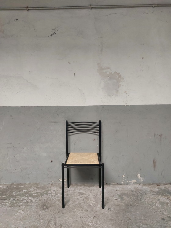 Image 1 of 4 x Sillas de mimbre y metal de los años 80