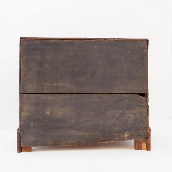 Image 1 of Commode rustique à deux tiroirs et pieds sculptés - 1930s