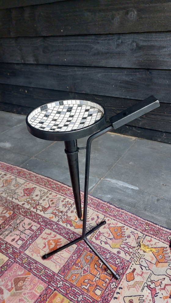 Cendrier d'appoint Cogebi style Mid-Century 1950-60, petite table – Tables d'appoint, Iron, Ceramic (photo 5 of 8)