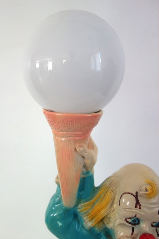 Large 1980s Ceramic Clown Lamp – Table lamps (photo 7 of 12)