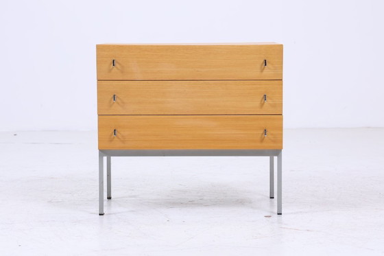 Image 1 of Mini cassettiera vintage degli anni '60 | Cassettiera del Medio Secolo | Contenitore retrò in legno #06-61