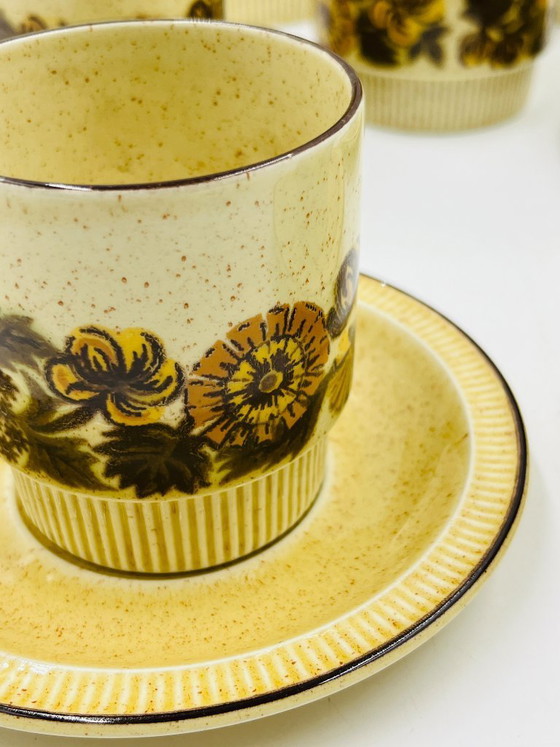 Image 1 of Poole Pottery Thistlewood koffieservies voor 4 personen