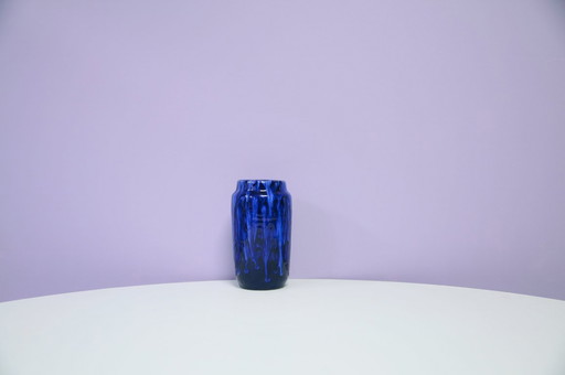 shiny blue West Germany vase
