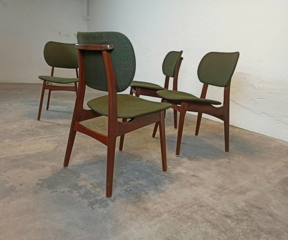 4 x sedie da pranzo mid-century – Tessile, Legno (photo 6 of 15)