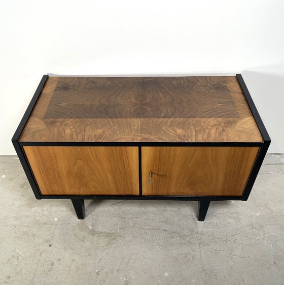 Image 1 of Vintage audiomeubel, notenhout hoogglans 