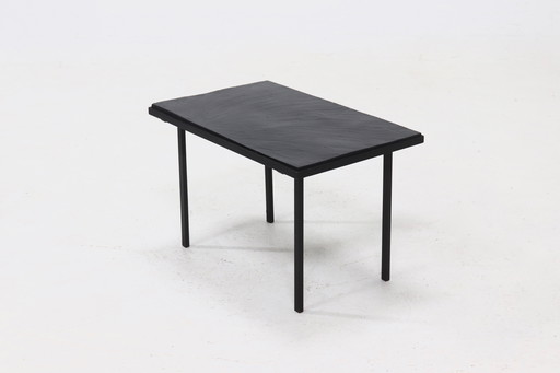 Vintage Steel And Slate Coffee Table 