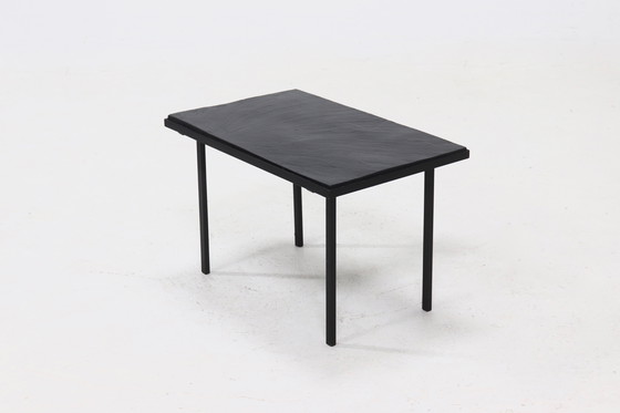 Image 1 of Vintage Steel And Slate Coffee Table 