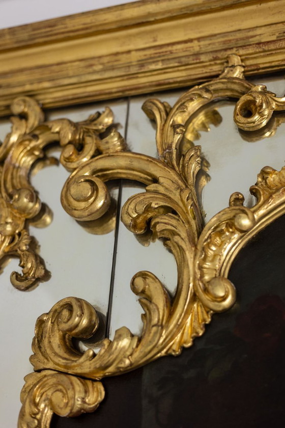 Image 1 of Grand miroir trumeau, de style Louis XV. 1950s.