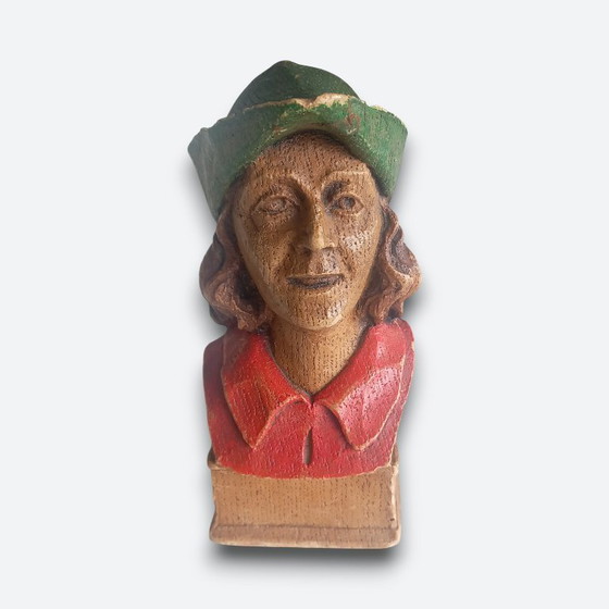 Image 1 of Tijl en Nele Uilenspiegel – Boekensteunen (2) – Arbopanda – Made in Belgium – ca. 1960–1970