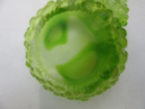 Image 1 of Liuli Gongfang Pate De Verre Small Glass Bowl Trinket Tray, vintage