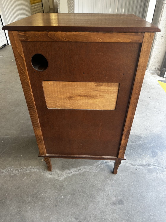 Vintage massief eikenhouten hifi-kast voor platenspeler – Ladekasten, Wood (photo 9 of 10)