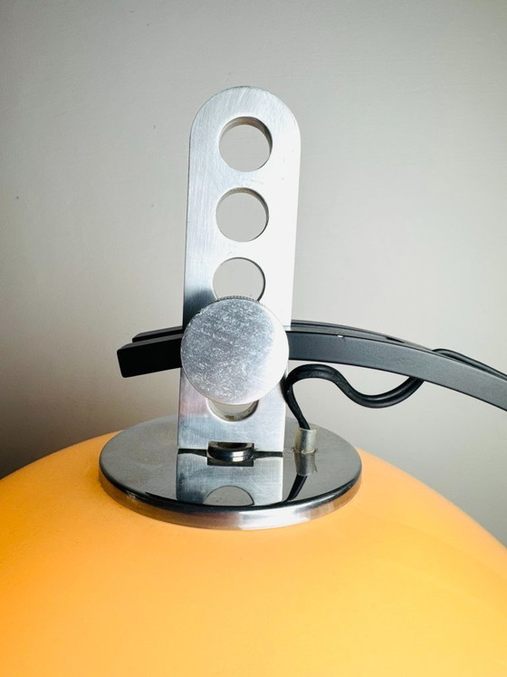 Mushroom Shade Floor Lamp by Dijkstra Lampen, The Netherlands, 1970s – Floor lights, Plastic, Metal (photo 7 of 7)