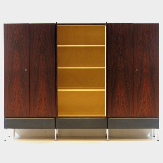 Image 1 of Großer, antiker Kleiderschrank mit 6 Türen aus Palisanderholz, 1960er Jahre