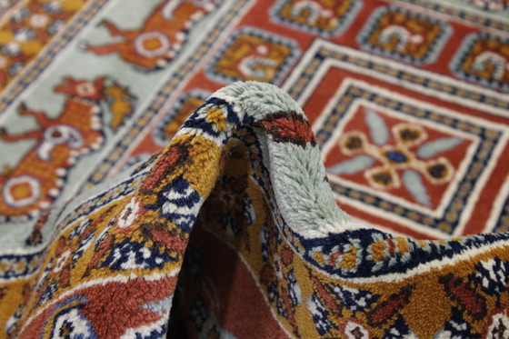 Image 1 of Original hand-knotted Indo carpet Pazyrik design wool carpet 200 x 200 cm