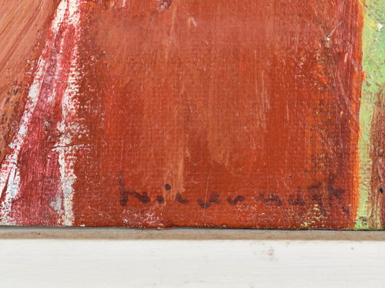 Image 1 of Helen Nieuwendijk (1946) - Interno con sedia - 2001 - Acrilico su marouflé - 27 x 33 cm