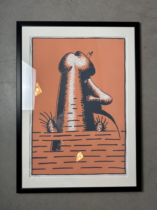 Genummerde zeefdruk 43/100 - Walter Goossens - gesigneerd