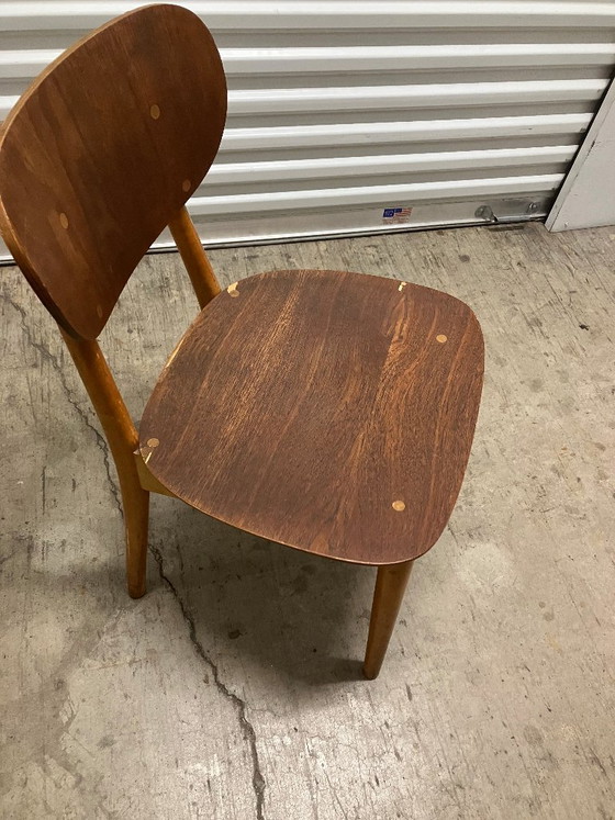 Set of four Pastoe SB11 Dining chairs – Wood (photo 5 of 7)