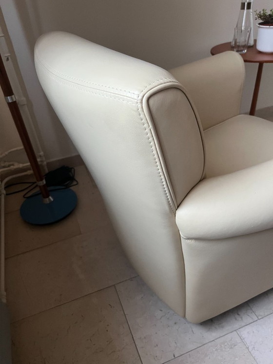 Image 1 of Poltrone di metà secolo in morbida pelle bovina italiana