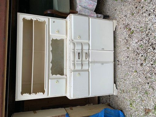 Art Deco zweiteiliger Küchenschrank