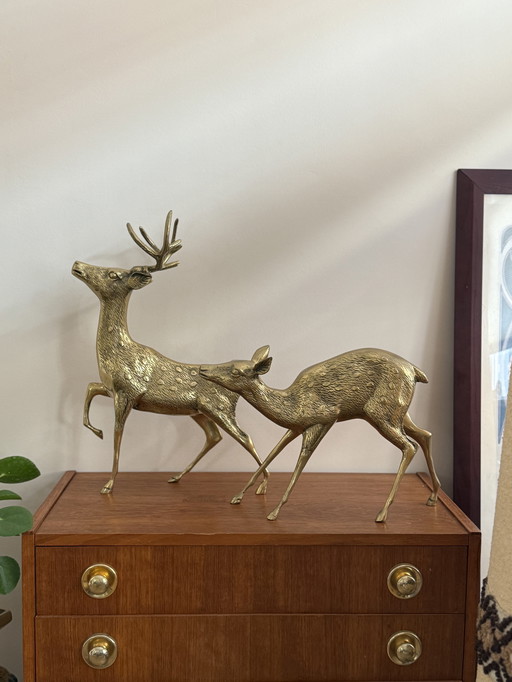 Cerf en laiton XXL