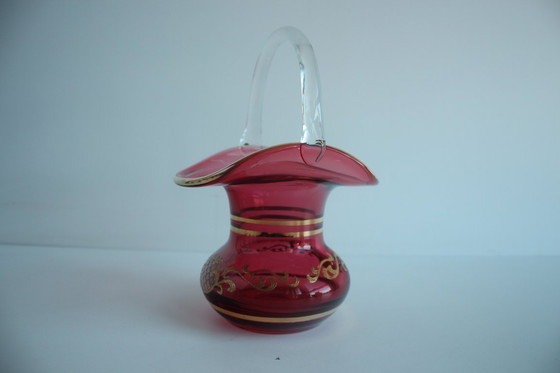 Image 1 of Kristal, vergulde mand, Bohemia Crystal, Tsjecho-Slowakije, jaren 1960.