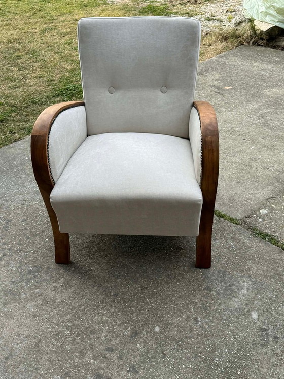 Vintage Art Deco Hungarian Armchair, 1930s – Wood (photo 2 of 8)