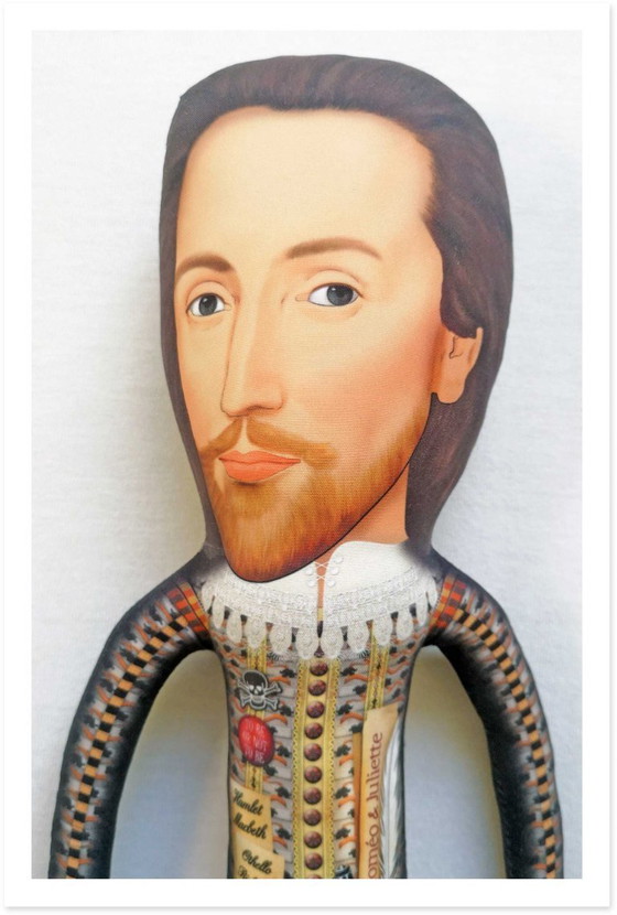 Image 1 of William Shakespeare Gift | English Teacher Gift | Shakespeare Art Doll Collectible | Literature Classroom Decor