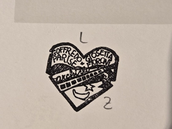 Image 1 of GIOSETTA FIORONI (Italian Pop Art). "Double Liberty, Violet" - Textured silkscreen with pigment, 70x100 cm