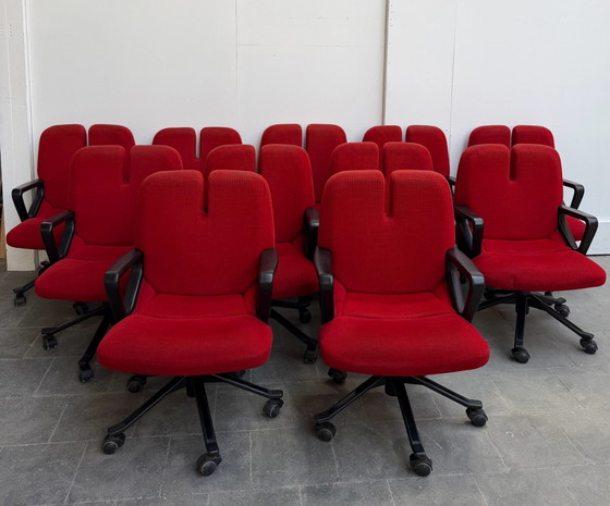 Tecno Armchair By Giorgetto Giugiaro Model P55, Italy, 1980s, Office chairs, Metal, Plastic, Black (photo 11 of 15)